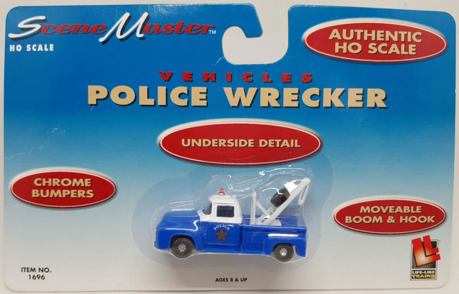 WALTHERS LIFELIKE 1696 1/87 HO SceneMaster Vintage 50's POLICE WRECKER Tow Truck - ModelsPower