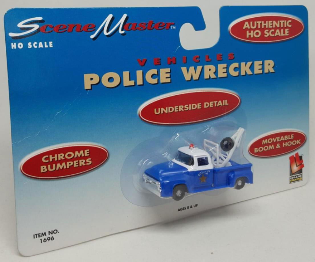 WALTHERS LIFELIKE 1696 1/87 HO SceneMaster Vintage 50's POLICE WRECKER Tow Truck - ModelsPower