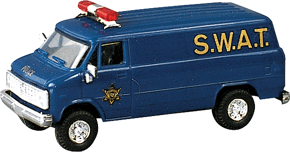 Trident HO 1/87 Los Angeles Police Dept. Metro LAPD SWAT Emergency Chevrolet Van - ModelsPower