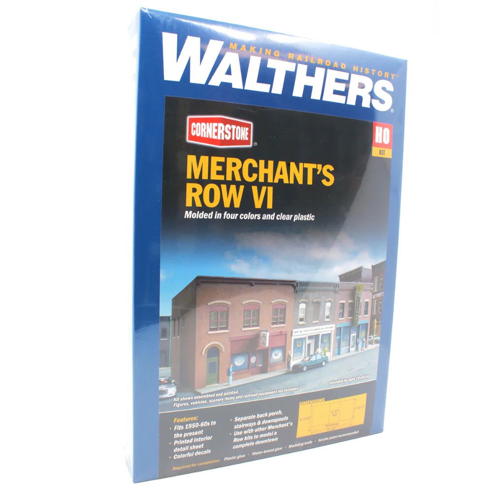 Walthers Cornerstone HO 1/87 MERCHANT'S ROW VI Post War WWII Business District 6 - ModelsPower