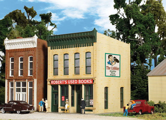 WALTHERS Cornerstone 933-3659 HO 1/87 ROBERT'S USED BOOK 2-story storefront kit - ModelsPower