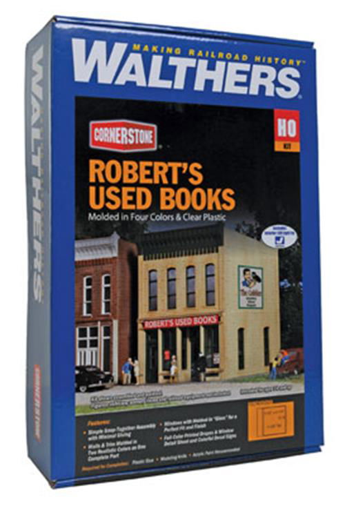 WALTHERS Cornerstone 933-3659 HO 1/87 ROBERT'S USED BOOK 2-story storefront kit - ModelsPower