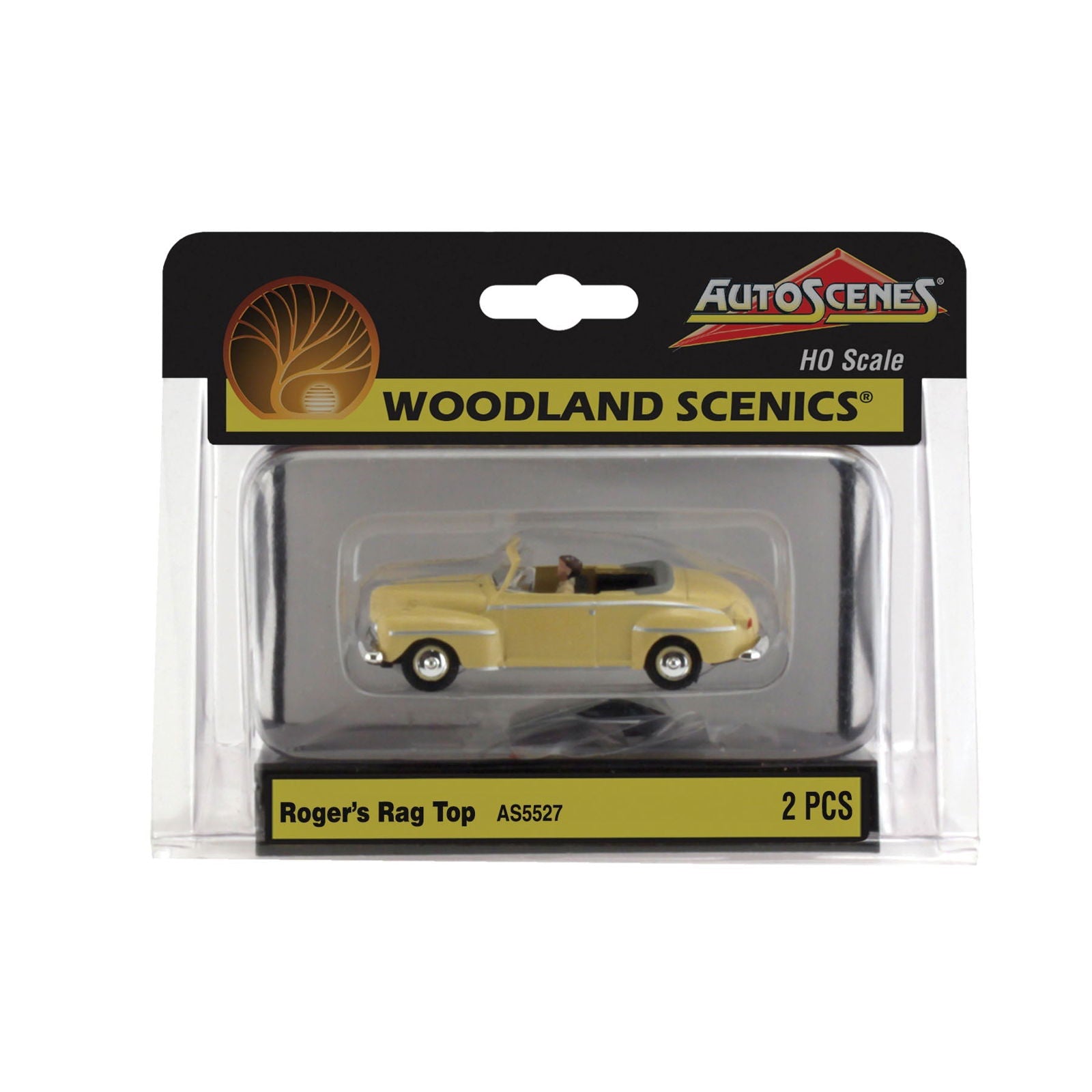 Woodland Scenics HO 1/87 ROGER'S RAG TOP convertible car figure AutoScenes 5527 - ModelsPower