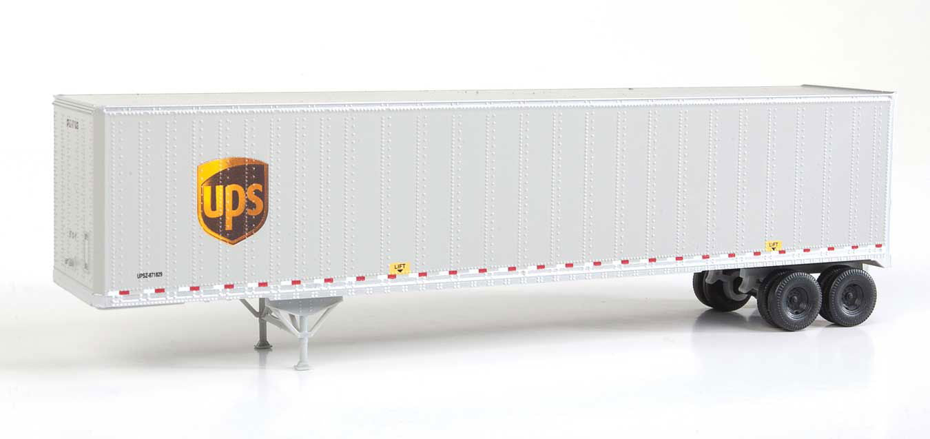 Walthers HO 1/87 UPS United Parcel Service Freight 48' Stoughton Trailer 2-Pack - ModelsPower