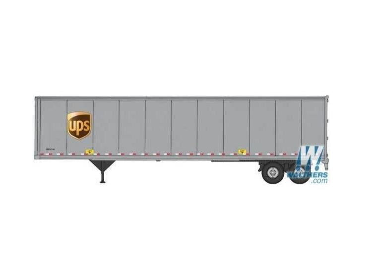 Walthers HO 1/87 UPS United Parcel Service Freight 48' Stoughton Trailer 2-Pack - ModelsPower