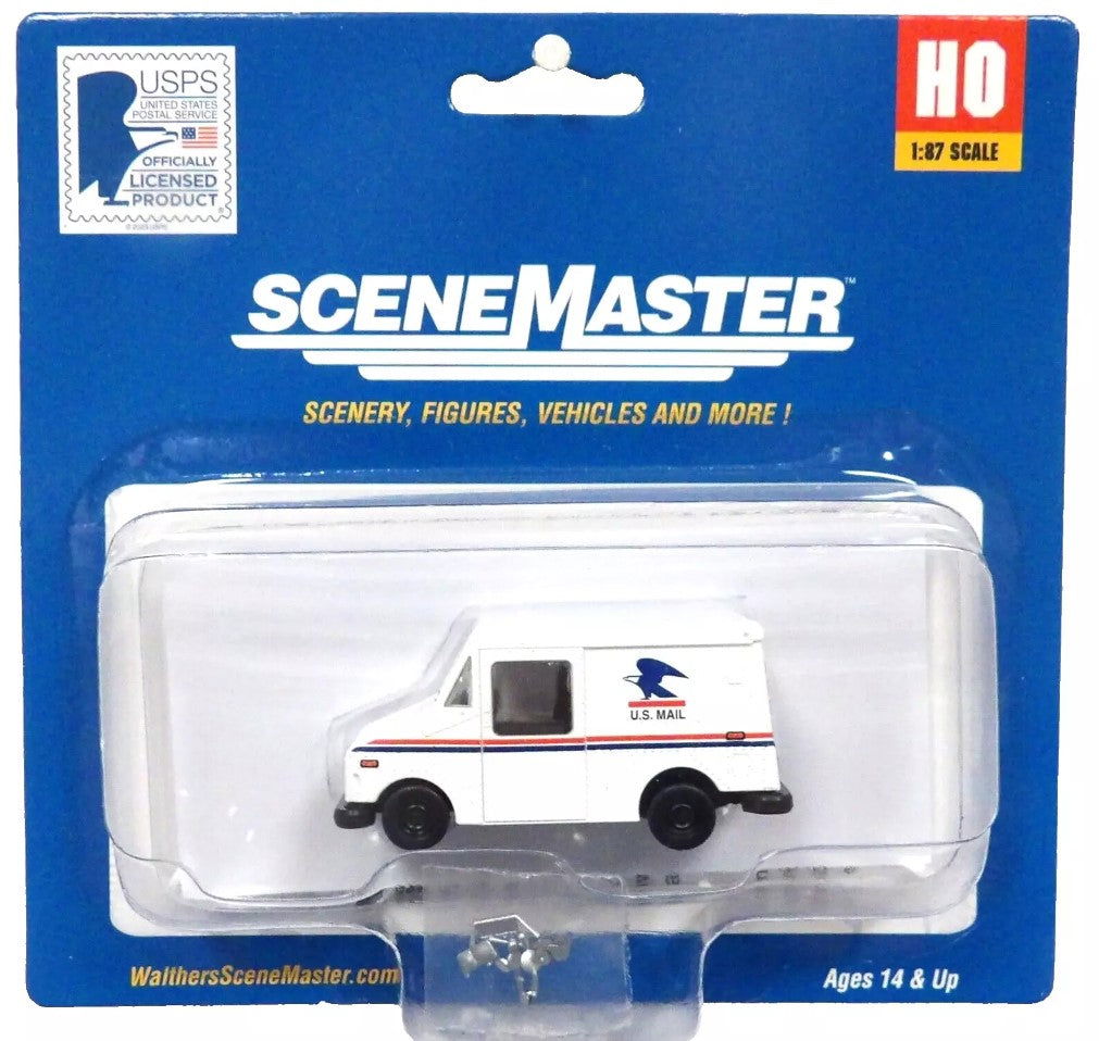 Walthers SceneMaster HO 1/87 USPS 1980s Grumman Long Life Vehicle LLV Mail Truck - ModelsPower