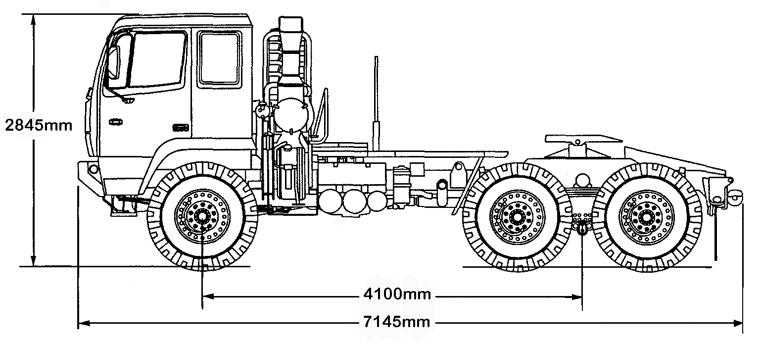 Trident Military HO 1/87 US Army M1088 5-Ton 3-Axle 6x6 Semi-Tractor MTV Trucks - ModelsPower