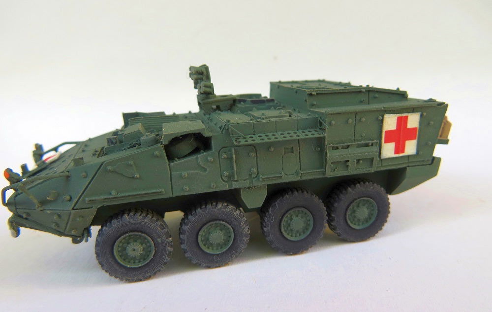 Trident Military HO 1/87 US Army STRYKER ICV M1133 Medical Evacuation Vehicle - ModelsPower