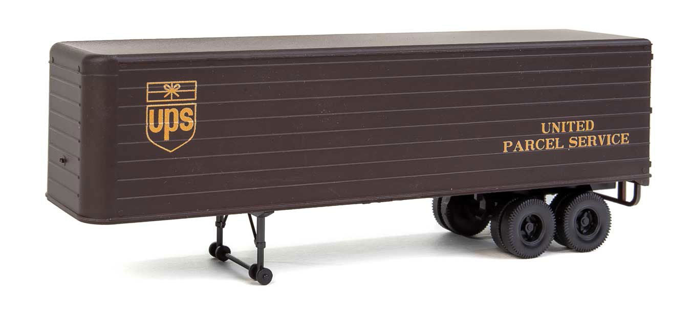 Walthers HO 1/87 United Parcel Service UPS Freight 35' Fluted-Side Trailer 2Pack - ModelsPower