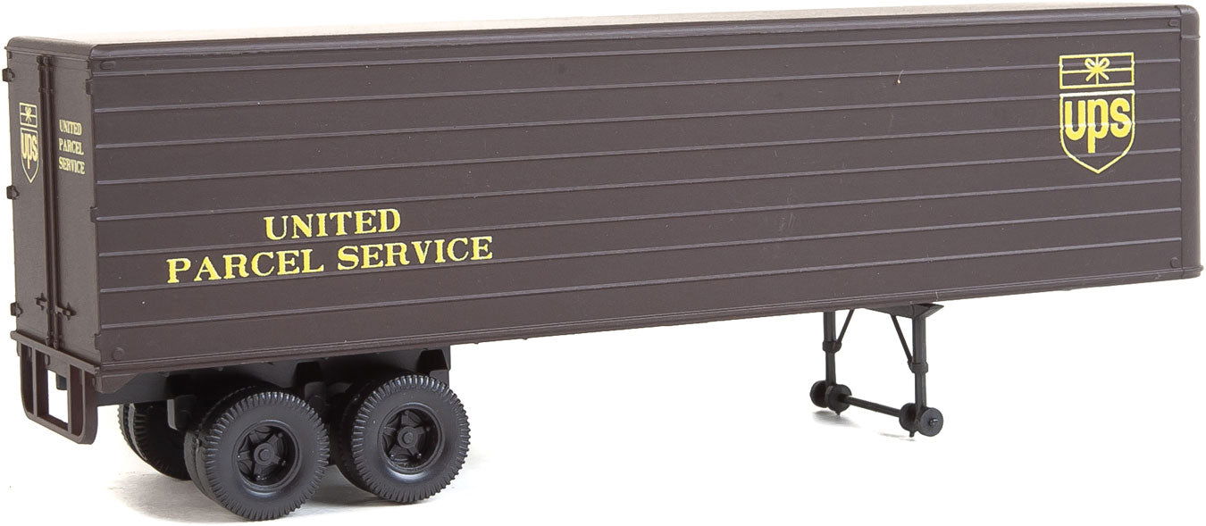 Walthers HO 1/87 United Parcel Service UPS Freight 35' Fluted-Side Trailer 2Pack - ModelsPower