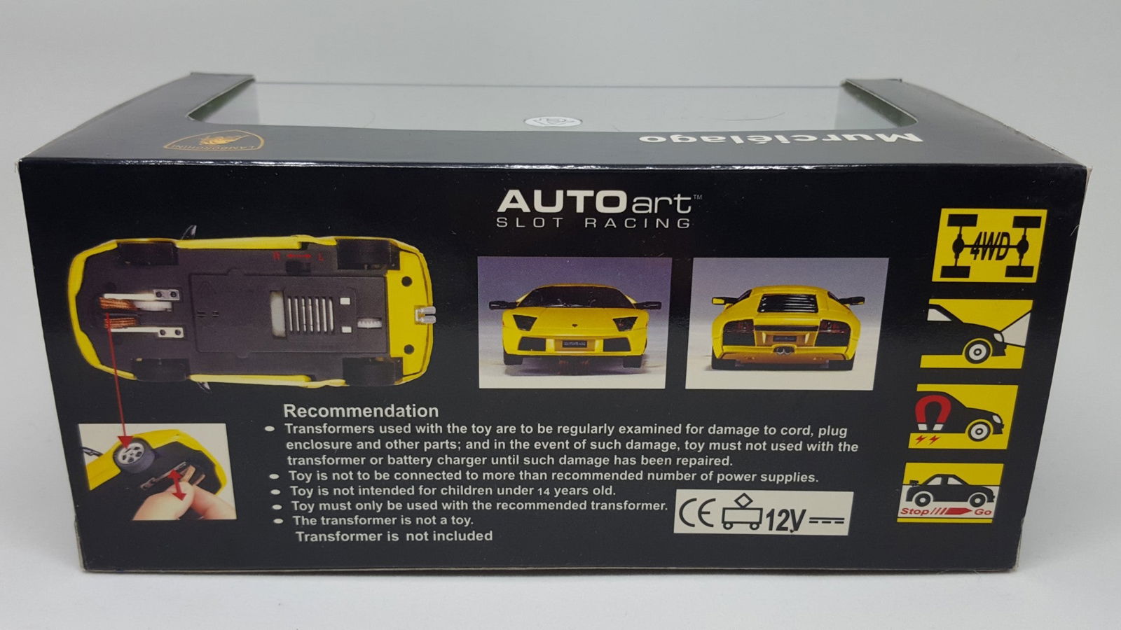 AUTOart SLOT RACING 1:32 LAMBORGHINI MURCIELAGO AWD Lighting Lamps 13023 DieCast - ModelsPower