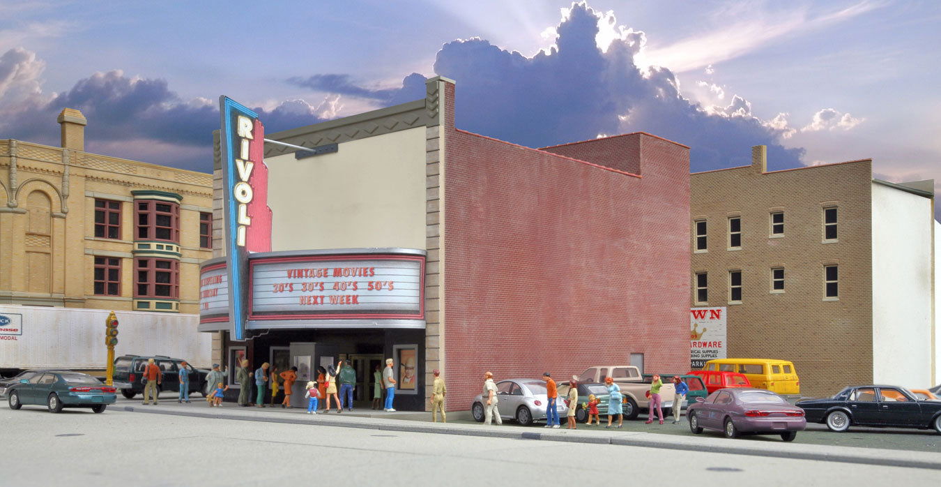 WALTHERS Cornerstone 933-3771 1/87 HO Scale RIVOLI THEATRE KIT w/Art Deco Facade - ModelsPower