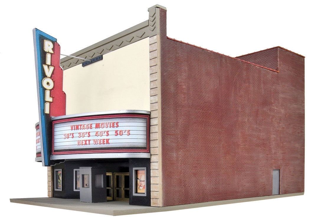 WALTHERS Cornerstone 933-3771 1/87 HO Scale RIVOLI THEATRE KIT w/Art Deco Facade - ModelsPower