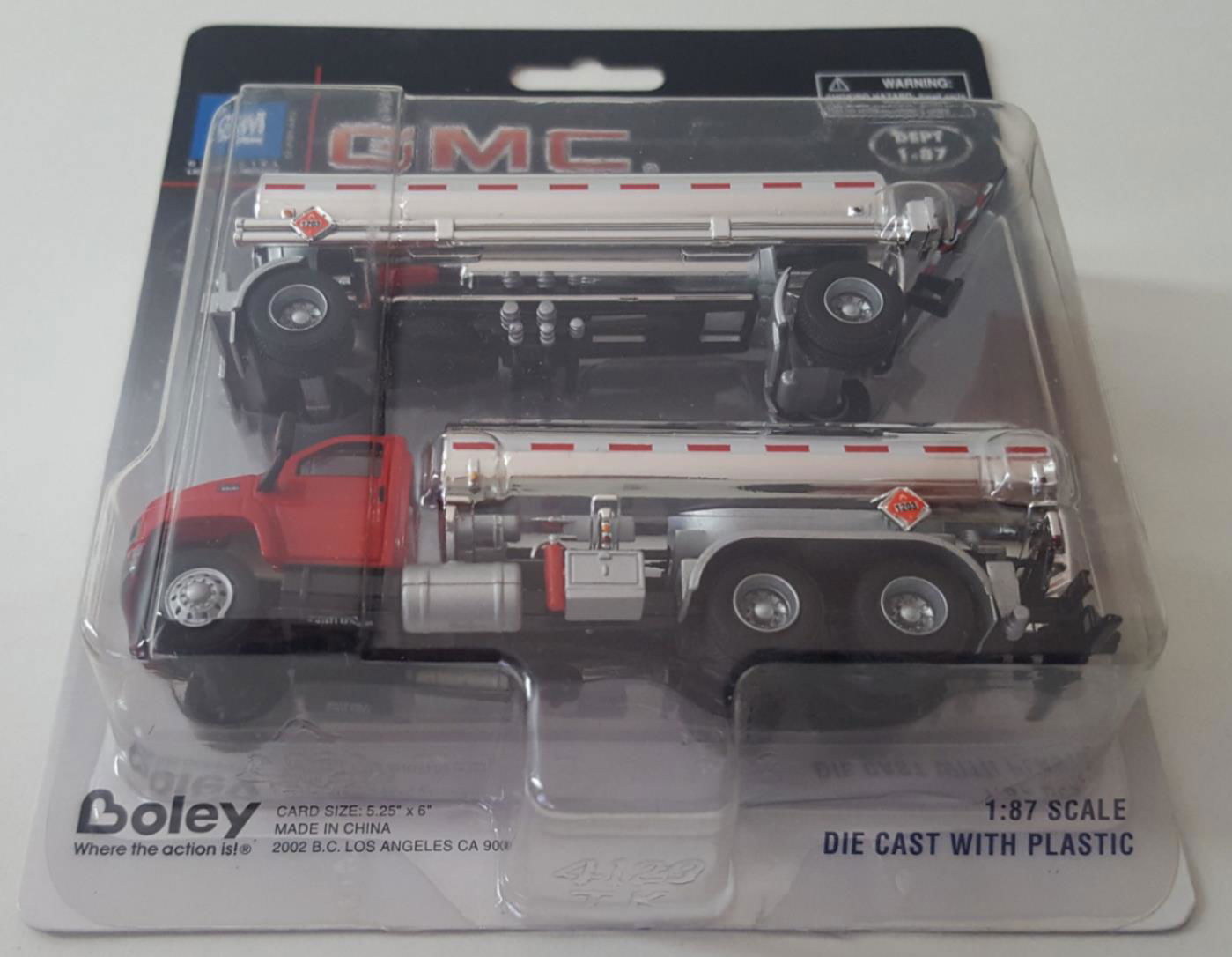 BOLEY Dept 1-87 HO Scale 301816 GMC TOPKICK TANK TRUCK Trailer Chrome Gas Tanks - ModelsPower