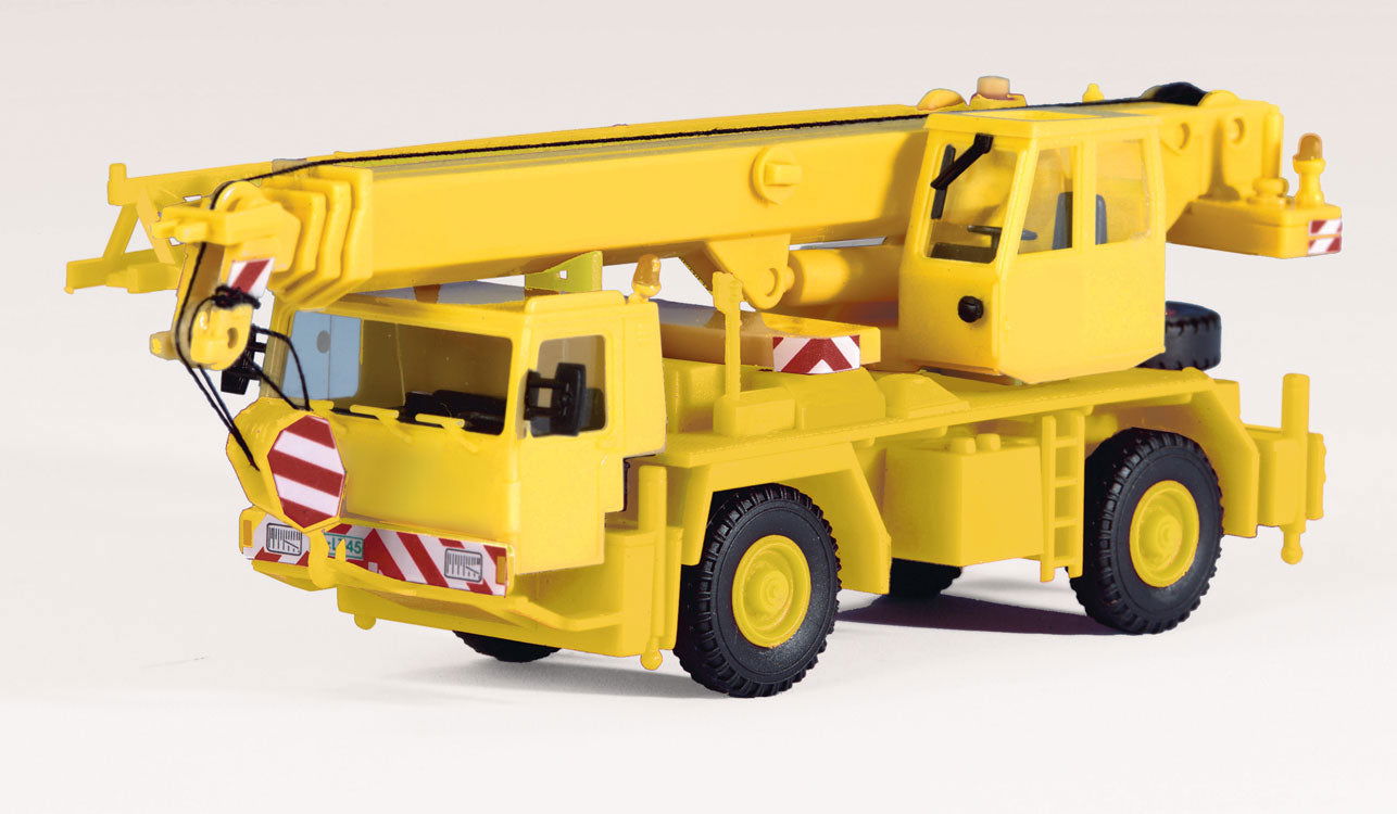 Walthers HO 1/87 Scale TWO-AXLE TRUCK CRANE w/ Boom 360° Positionable Outriggers - ModelsPower