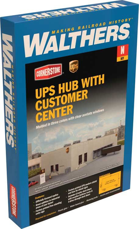 WALTHERS Cornerstone 933-3863 1/160 N Scale UPS HUB w/ CUSTOMER CENTER Kit+Signs - ModelsPower