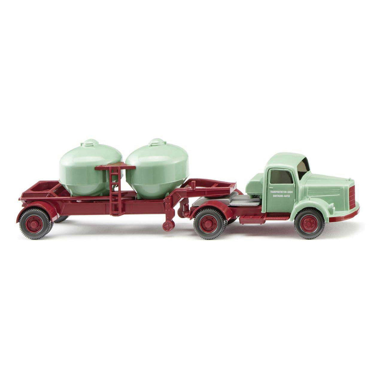 Wiking 1/87 HO Scale 1950-1959 Mercedes-Benz L3500 Tractor w/Cement Silo Trailer - ModelsPower