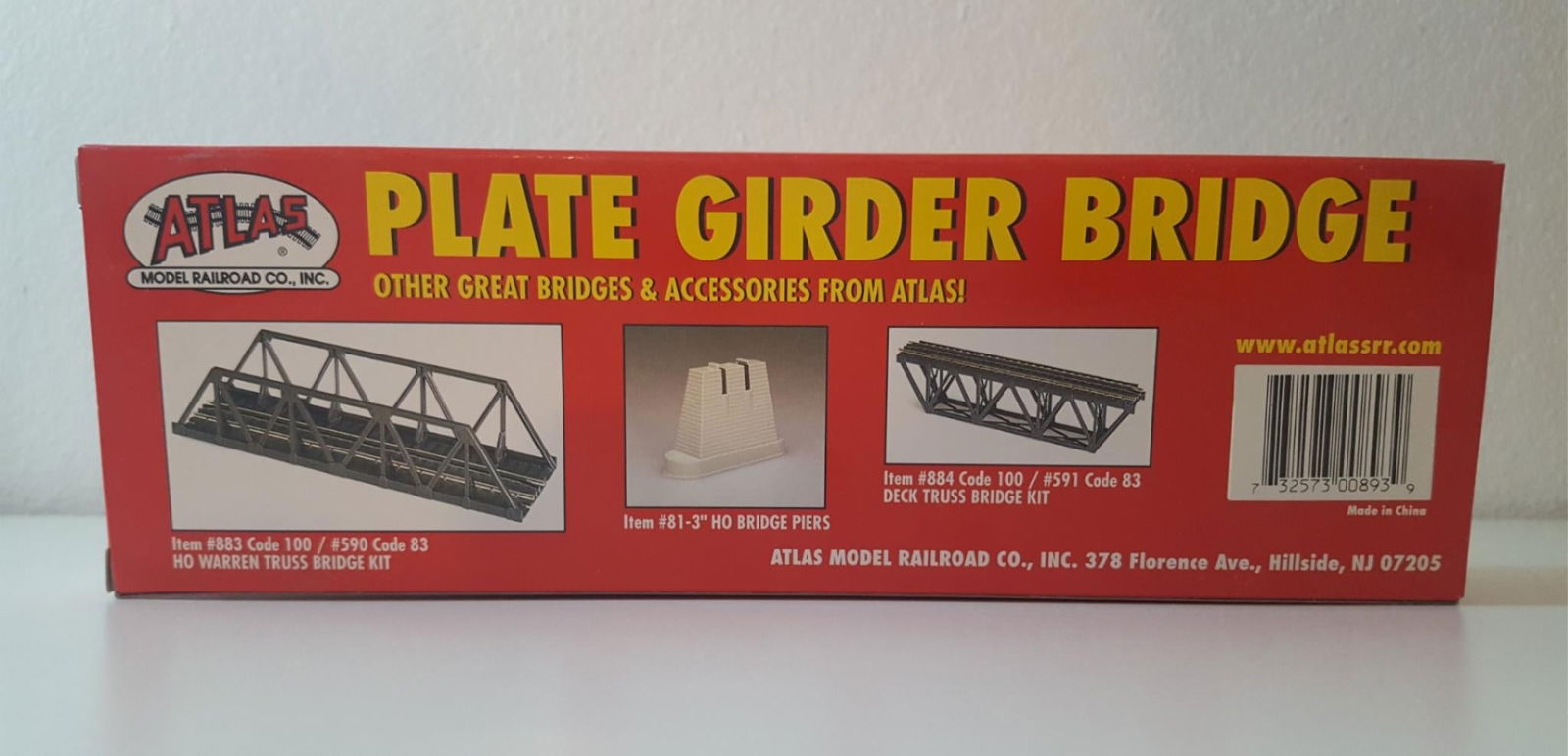 ATLAS 1/87 HO Scale Decorated Plate Girder Bridge w/Code 100 Track #893 SANTA FE - ModelsPower