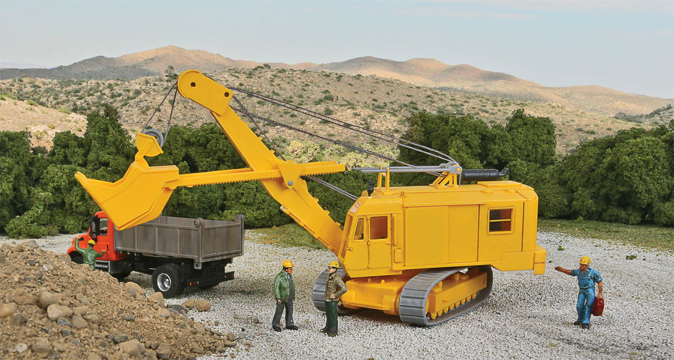 Walthers HO 1/87 Scale CABLE EXCAVATOR w/ Detailed Crawler Chassis Boom & Bucket - ModelsPower