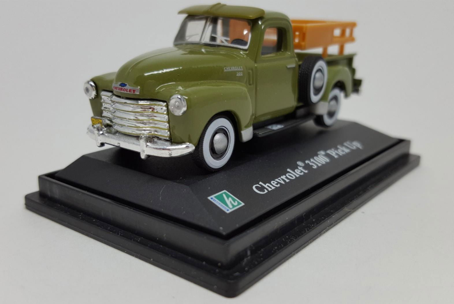 Cararama 1950 1:72 Chevrolet Chevy 3100 Pick Up Truck Stake Bed w/ Display Case - ModelsPower