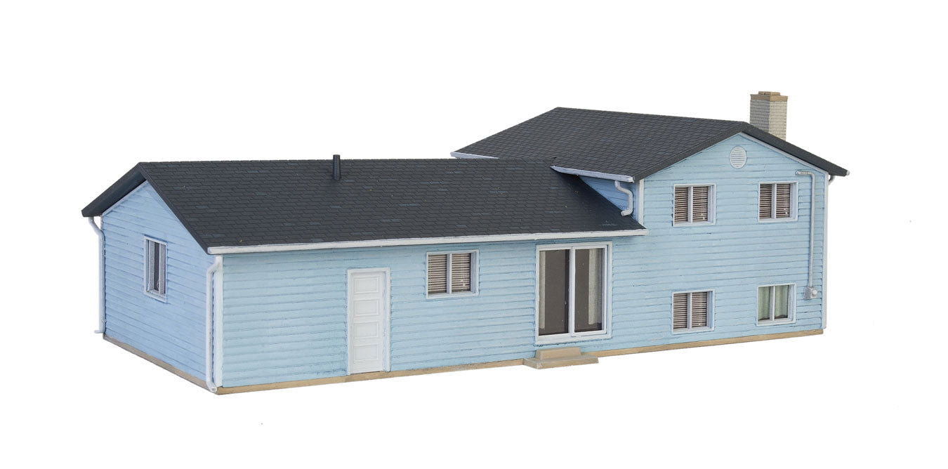 WALTHERS Cornerstone 933-3794 1/87 HO Scale SPLIT-LEVEL HOUSE w/GARAGE model kit - ModelsPower