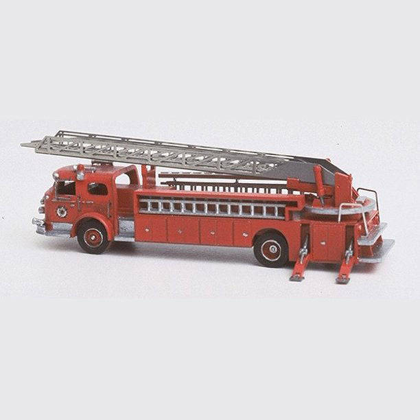 GHQ N Scale American LaFrance (Unpainted Metal Kit) Aerial Ladder Fire Truck - ModelsPower