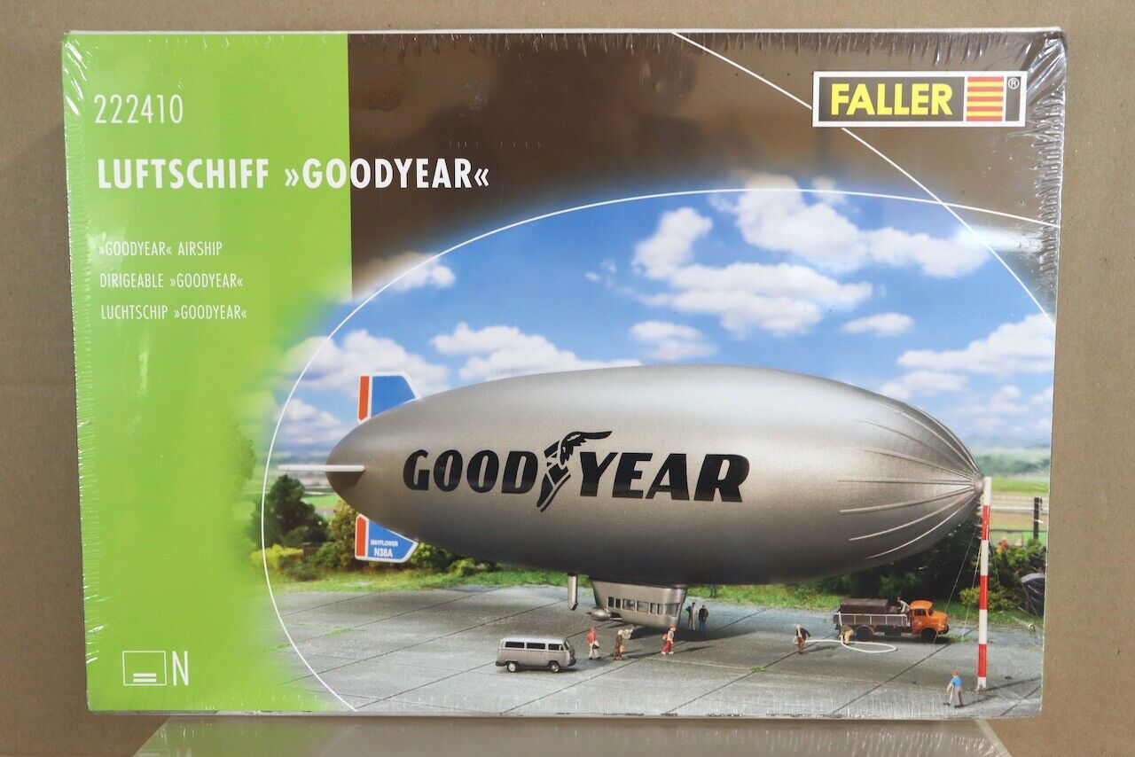 FALLER 1/160 N Scale GOODYEAR GZ-20a Blimp Airship Kit w/Ganola, Hull, Blue Fins - ModelsPower