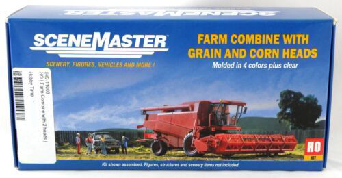 Walthers SceneMaster HO 1/87 Scale FARM COMBINE VEHICLE KIT w/Grain & Corn Heads - ModelsPower