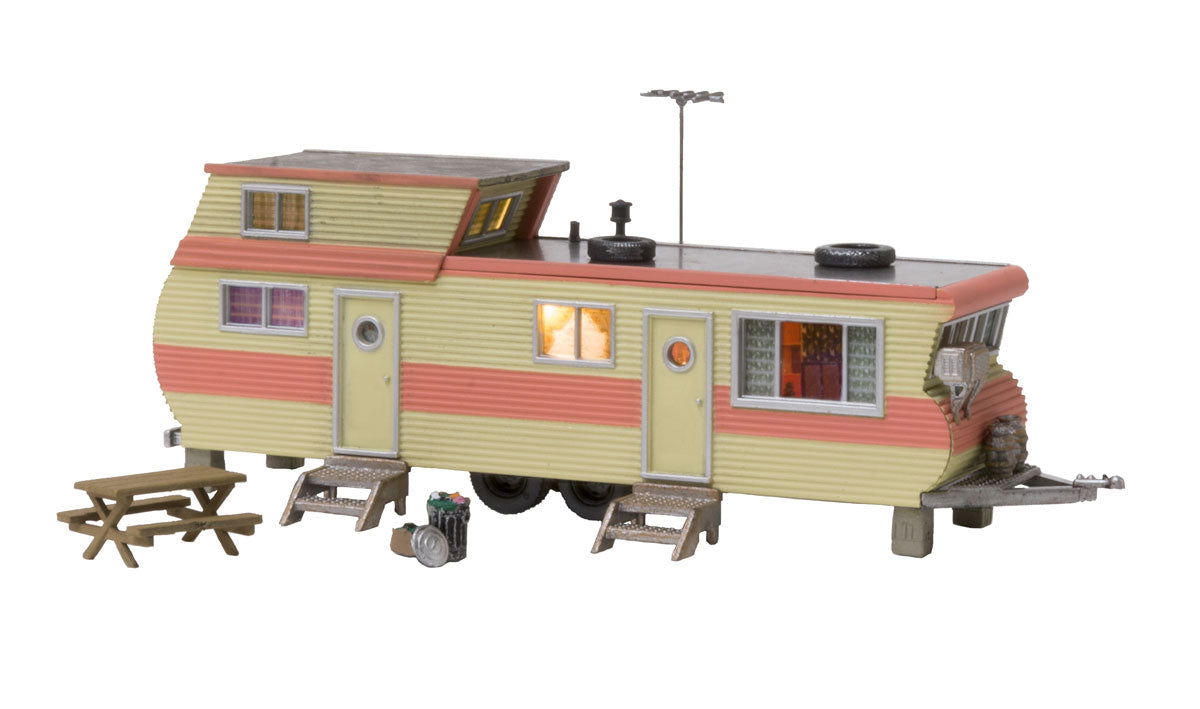 Woodland Scenics N 1/160 DOUBLE DECKER TRAILER w/ LED Just Plug Lighting BR4951 - ModelsPower