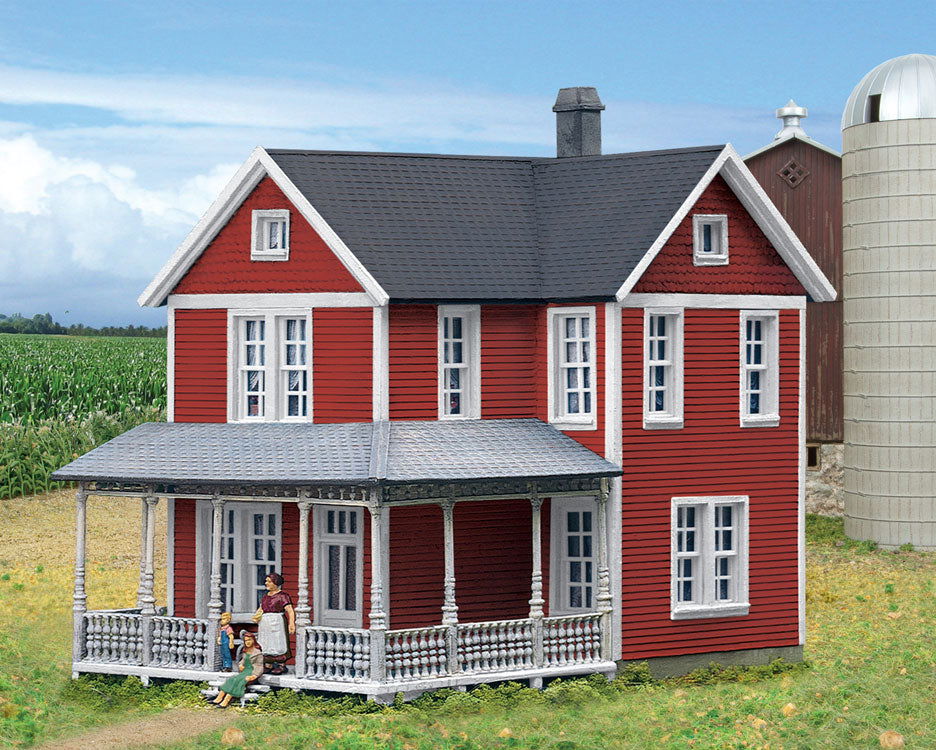 WALTHERS Cornerstone 933-3664 HO 1/87 COTTAGE GROVE FARM HOUSE w/ LED Light Kit - ModelsPower