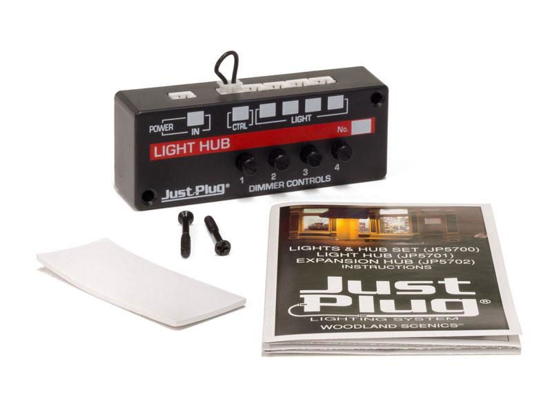 Light Hub & Power Supply for JUST PLUG Lighting System-WoodlandScenics 5701+5770 - ModelsPower