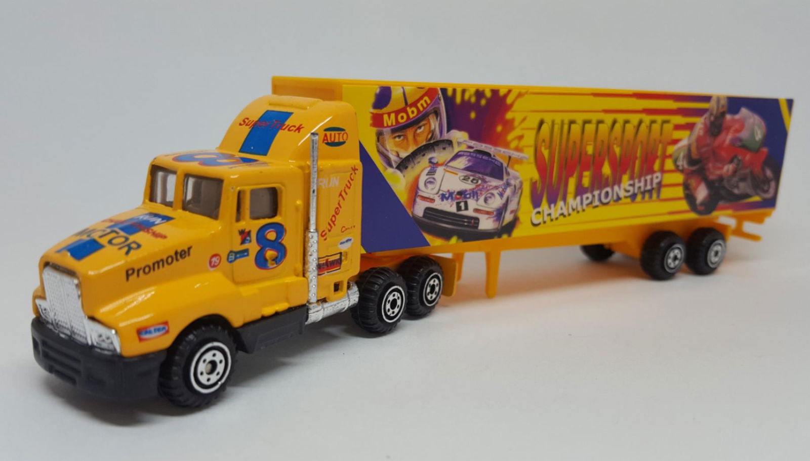 ProEngine 1/87 HO Scale LH Tractor w/MOBM SuperSport Championship Racing Trailer - ModelsPower