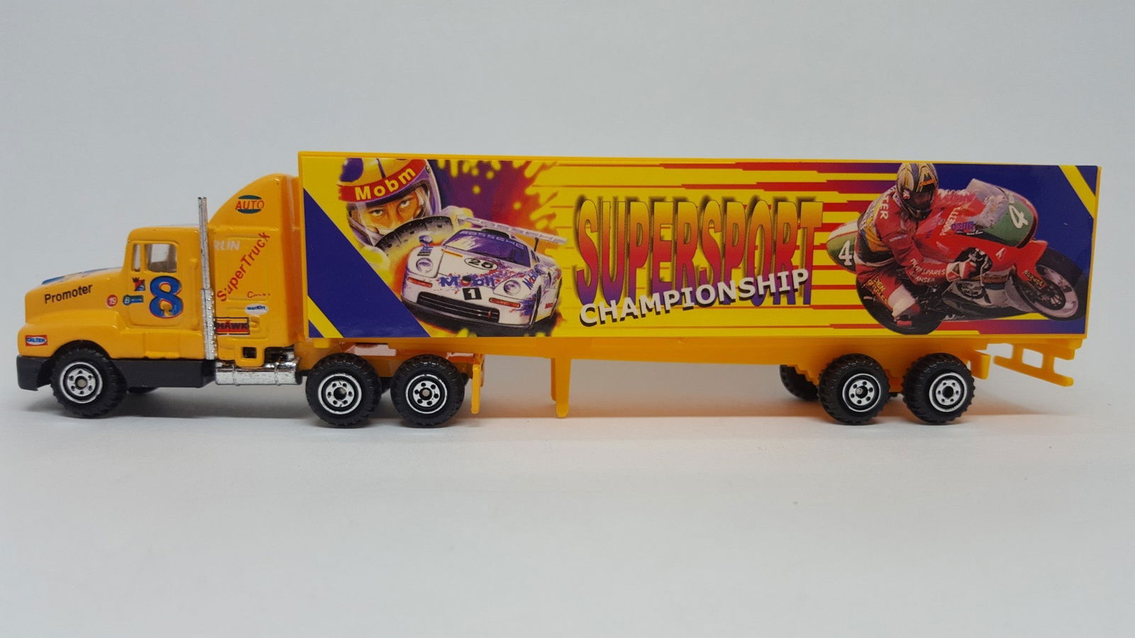 ProEngine 1/87 HO Scale LH Tractor w/MOBM SuperSport Championship Racing Trailer - ModelsPower