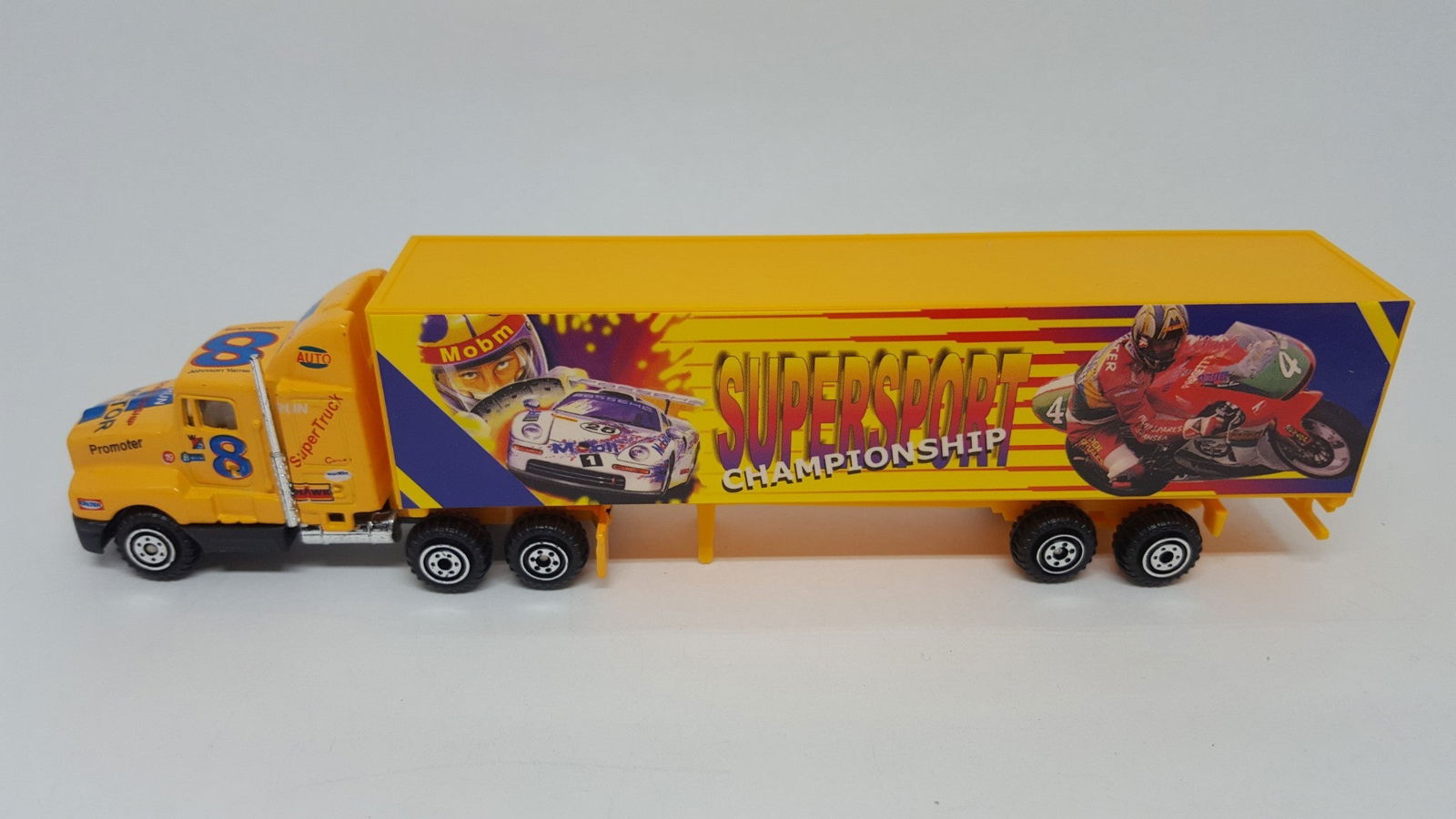 ProEngine 1/87 HO Scale LH Tractor w/MOBM SuperSport Championship Racing Trailer - ModelsPower