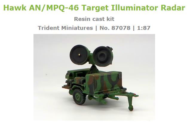 Trident Military HO 1/87 US/NATO Hawk MIM-23B AN/MPQ-46 Target Illuminator Radar - ModelsPower