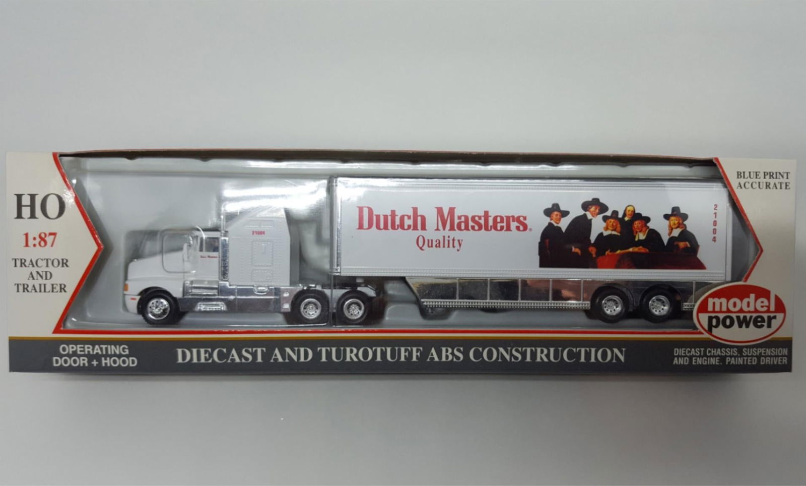 Model Power 21004 1:87 HO Scale DUTCH MASTERS LH Tractor Moving & Racing Trailer - ModelsPower