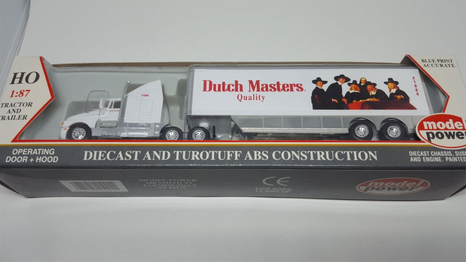 Model Power 21004 1:87 HO Scale DUTCH MASTERS LH Tractor Moving & Racing Trailer - ModelsPower