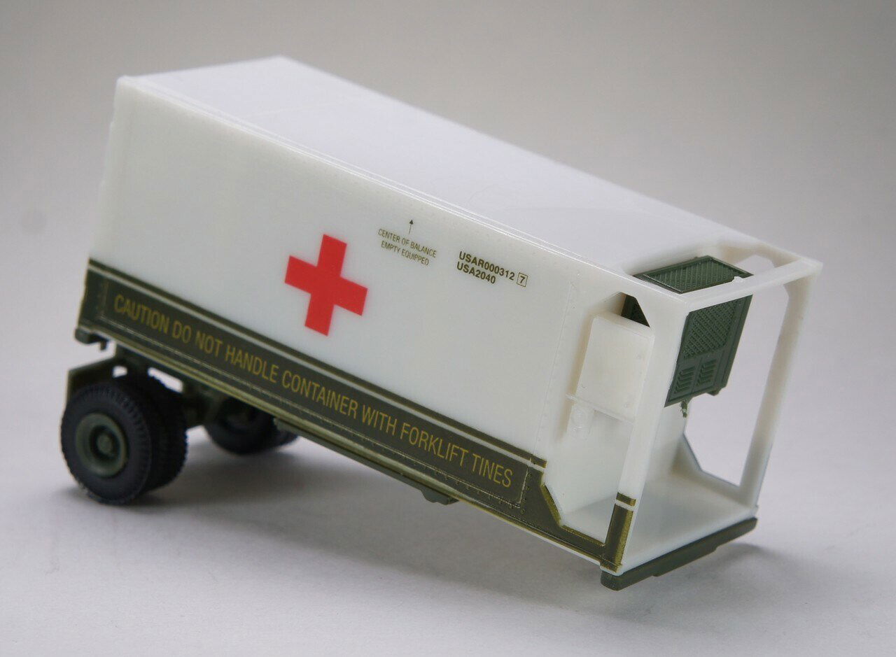 Trident 1/87 HO 90362 US / NATO Milvan Medical Corps 20' Refrigerated Container - ModelsPower