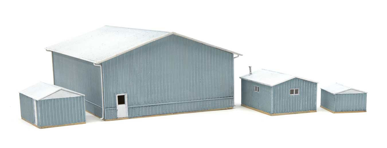 Walthers Cornerstone 1/160 N Scale POLE BARN & 2 SHEDS KIT w/ One-Car Garage NEW - ModelsPower