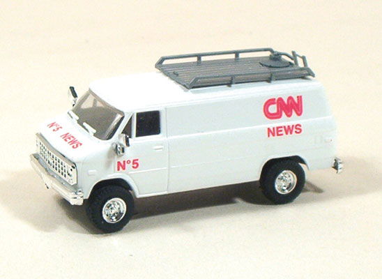 Trident HO 1/87 CNN TV/Radio Station Remote Broadcast Truck Roof SatelliteDish - ModelsPower