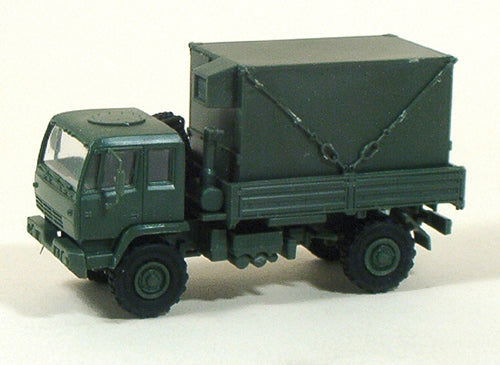 Trident Military HO Scale US/NATO M1079 2.5-Ton Flatbed Van w/S-280 Shelter Load - ModelsPower