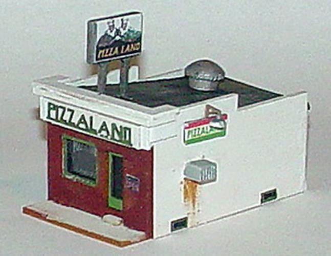 BLAIR LINE 1/87 HO Scale THE SOPRANOS' PIZZALAND w/Signs, Laser-Cut Wood Kit 196 - ModelsPower