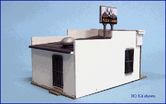 BLAIR LINE 1/87 HO Scale THE SOPRANOS' PIZZALAND w/Signs, Laser-Cut Wood Kit 196 - ModelsPower