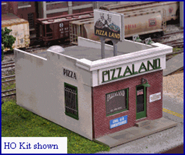 BLAIR LINE 1/87 HO Scale THE SOPRANOS' PIZZALAND w/Signs, Laser-Cut Wood Kit 196 - ModelsPower