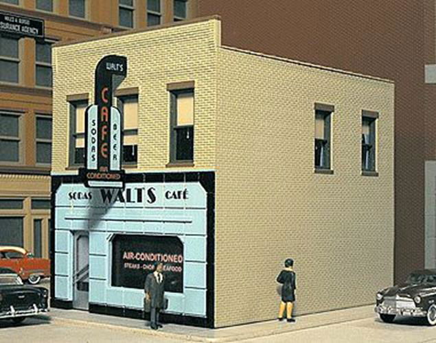 City Classics 1/87 HO Scale 1930s MAIN STREET CAFE w/Store Window Signs & Decals - ModelsPower