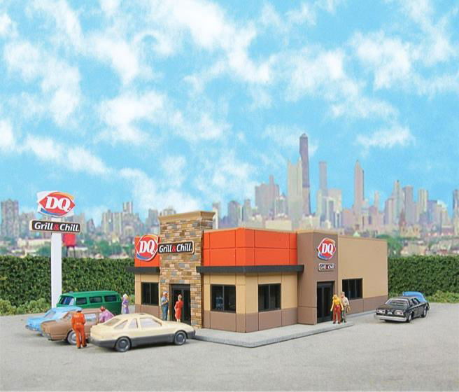 WALTHERS Cornerstone 933-3846 N Scale DQ GRILL & CHILL RESTAURANT KIT Drive-thru - ModelsPower