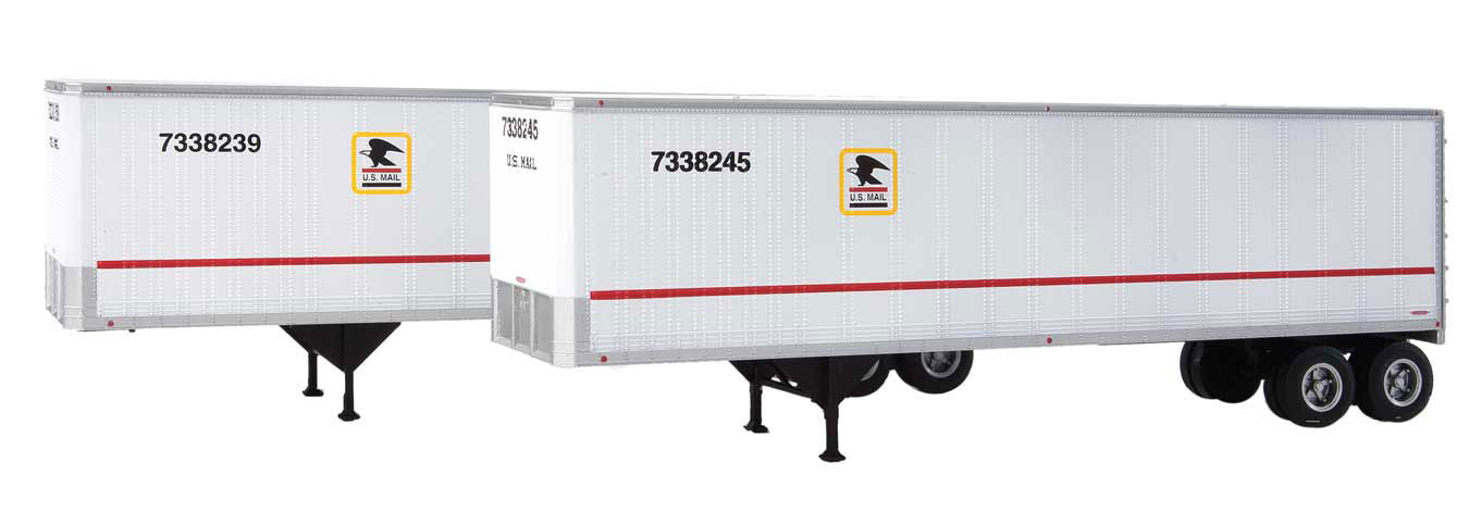 Walthers SceneMaster HO Scale USPS Postal Service 40' Trailmobile Trailer 2-Pack - ModelsPower