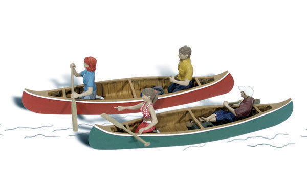 Woodland Scenics CANOERS 1:87 HO Scale Figure Model Scenery Scenic Accents A1918 - ModelsPower